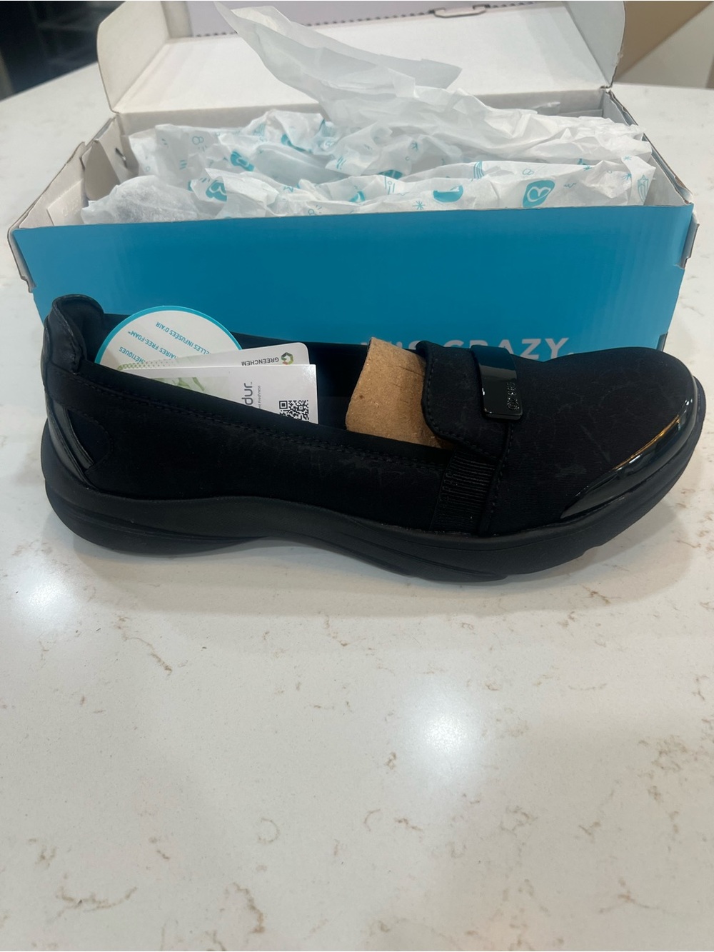 Bzees Black Slip-On Comfort Shoe